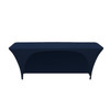 Spandex 8 Ft x 18 Inches Open Back Rectangular Table Cover Navy Blue