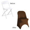 Stretch Spandex Folding Chair Cover Chocolate Brown