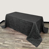 90 x 156 Inch Rectangular Crinkle Taffeta Tablecloth Black