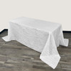 90 x 156 Inch Rectangular Crinkle Taffeta Tablecloth White