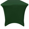 Spandex 8 Ft Rectangular Table Cover Hunter Green side