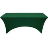 Spandex 8 Ft Rectangular Table Cover Hunter Green front