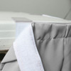 21 ft x 29 inch Polyester Pleated Table Skirts Gray velcro