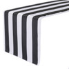 14 x 108 Inch L'amour Satin Table Runner Black and White