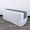14 x 108 Inch L'amour Satin Table Runner Black and White 14 x 108 Inch L'amour Satin Table Runner Black and White