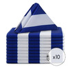 20 inch Satin Cloth Napkins Royal Blue/White Striped pack of 10