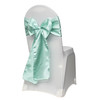 mint satin sashes for banquet chairs
