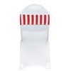 Spandex Striped Chair Bands Red/White