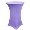 30 inch Highboy Cocktail Round Stretch Spandex Table Cover Lavender