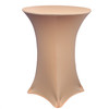 30 inch Highboy Cocktail Round Stretch Spandex Table Cover Peach