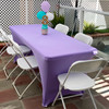 Stretch Spandex Rectangular Table Cover Lavender in use