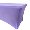 Stretch Spandex 6 Ft Rectangular Table Cover Lavender corner