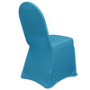 Stretch Spandex Banquet Chair Cover Malibu Blue For Events side
