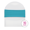 teal spandex chair bands pack of 10