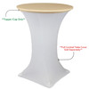 30" Stretch Spandex Table Topper/Cap Champagne