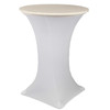 30" Stretch Spandex Table Topper/Cap Ivory