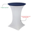 30 Inch Stretch Spandex Table Topper/Cap Navy Blue