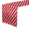 14 x 108 Inch Satin Table Runner Red/White Polka Dots