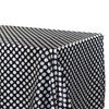 Satin Tablecloth Black/White Polka Dots