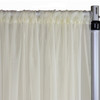 Voile Sheer Drape/Backdrop 10 ft x 116 Inches Ivory