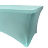 Stretch Spandex 8 ft Rectangular Table Cover Tiffany corner