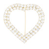 Heart Rhinestone Chair Sash Buckle Gold