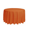 108 Inch Round Polyester Tablecloth Orange