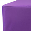 8 ft Fitted Polyester Tablecloth Rectangular Purple corner