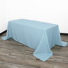 90 x 156 Inch Rectangular Polyester Tablecloth Light Blue