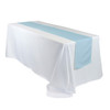 14 x 108 Inch Polyester Table Runner Light Blue on rectangular table 