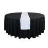 14 x 108 Inch Polyester Table Runner White for round tables