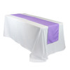 14 x 108 Inch Polyester Table Runner Lavender on rectangular table 