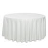 132 Inch Round L'amour Tablecloth White