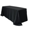 90 x 132 Inch Rectangular L'amour Tablecloth Black