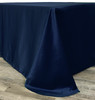 90 x 156 Inch Rectangular L'amour Tablecloth Navy Blue Corner