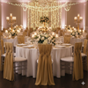 Gold Chiffon Chiavari Chair Sashes for weddings