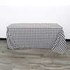 90 x 132 Inch Rectangular Polyester Tablecloth Checkered Black Front 90 x 132 Inch Rectangular Polyester Tablecloth Checkered Black Front