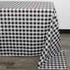 90 x 132 Inch Rectangular Polyester Tablecloth Checkered Black Corner 90 x 132 Inch Rectangular Polyester Tablecloth Checkered Black Corner