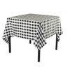 90 x 90 Inch Square Polyester Tablecloth Checkered Black