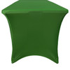 Stretch Spandex 6 ft Rectangular Table Cover Emerald Green Side
