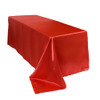 90 x 132 Inch Rectangular Satin Tablecloth Red