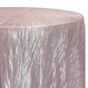 90 Inch Round Crinkle Taffeta Tablecloth Blush Side