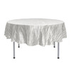 90 Inch Round Crinkle Taffeta Tablecloth White