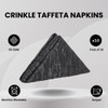 20 Inch Crinkle Taffeta Cloth Napkins Black features