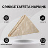 Crinkle Taffeta Cloth Napkins Champagne features