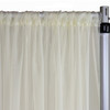 Voile Sheer Drape/Backdrop 40 ft x 116 Inches Ivory