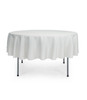 70 Inch Round Polyester Tablecloth White