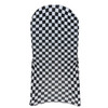 Stretch Spandex Banquet Chair Cover Black and White Checkered back view