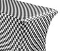 Stretch Spandex 4 ft Rectangular Table Cover Black and White Checkered corner