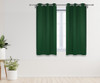 42 X 63 Inch Blackout Polyester Curtains with Grommets Hunter Green - 2 Panels